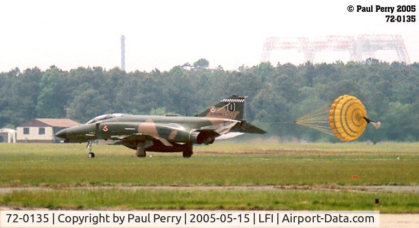 72-0135, 1972 Boeing QF-4E C/N 4295, F-4E, slowing down with her 'chute