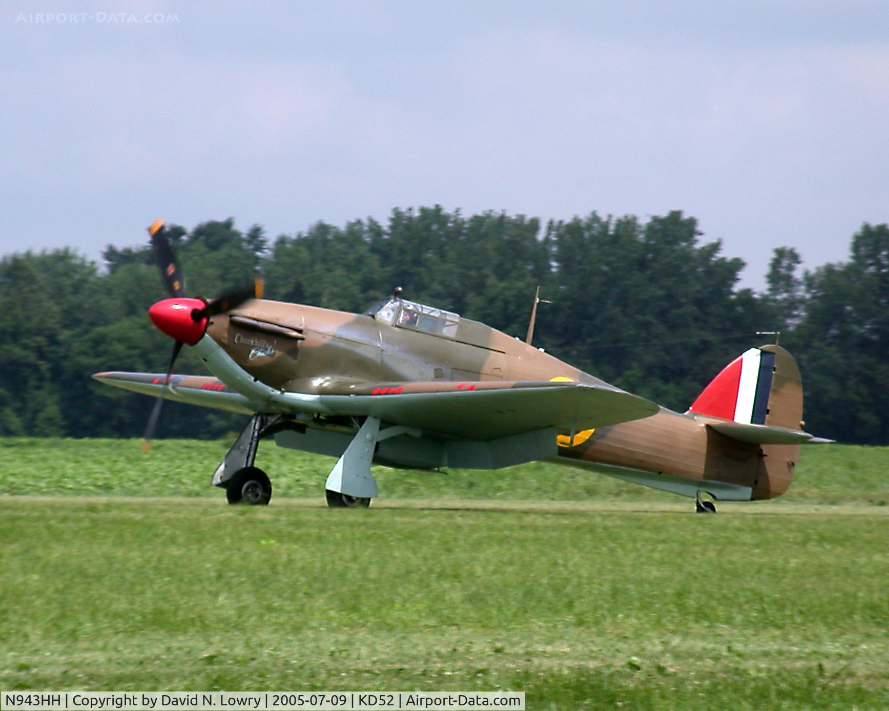 N943HH, 1943 Hawker (CCF) Hurricane Mk12 C/N 56022, N943HH arriving KD52.