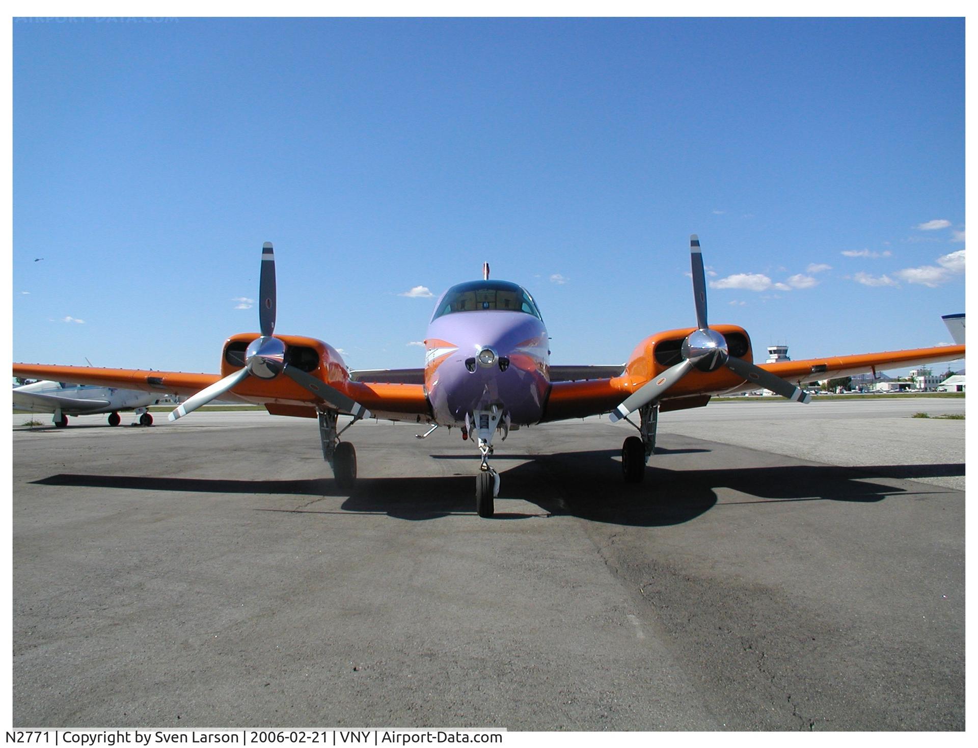 N2771, 1962 Beech 95-A55 Baron C/N TC-270, Baron N2771 nose view