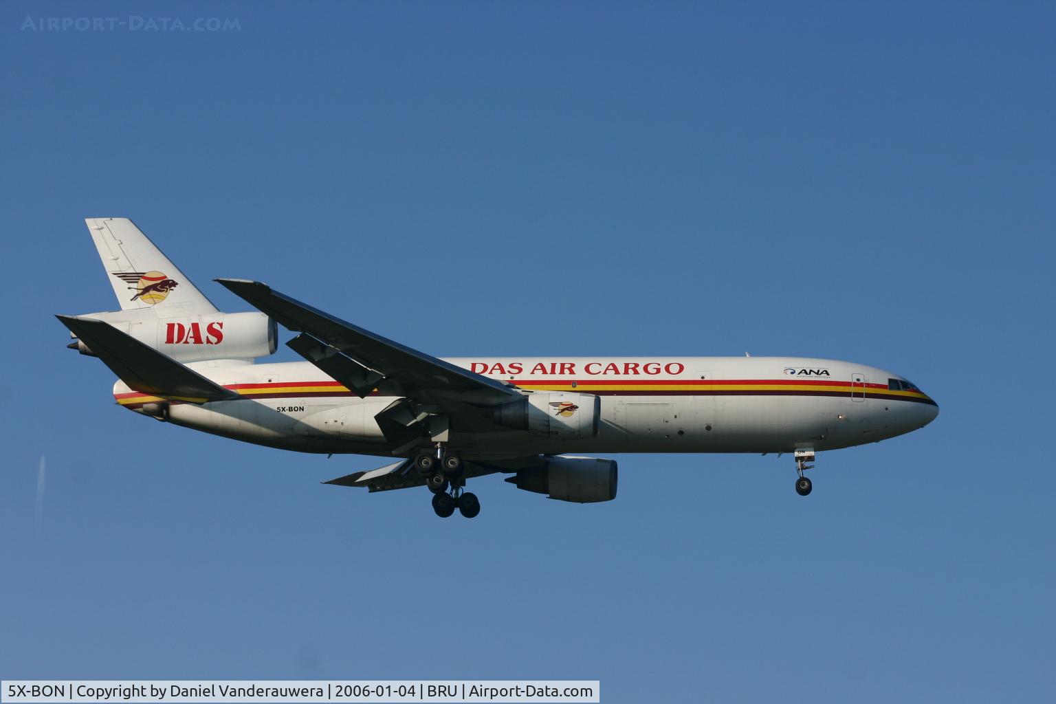 5X-BON, 1975 McDonnell Douglas DC-10-30F C/N 46921, cargo flight for Ethiopian Airways