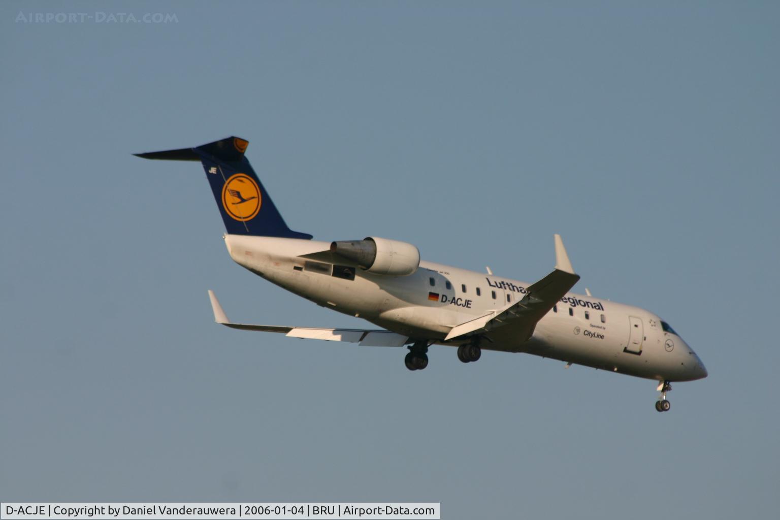 D-ACJE, 1996 Canadair CRJ-100LR (CL-600-2B19) C/N 7165, short to land on rnw 02