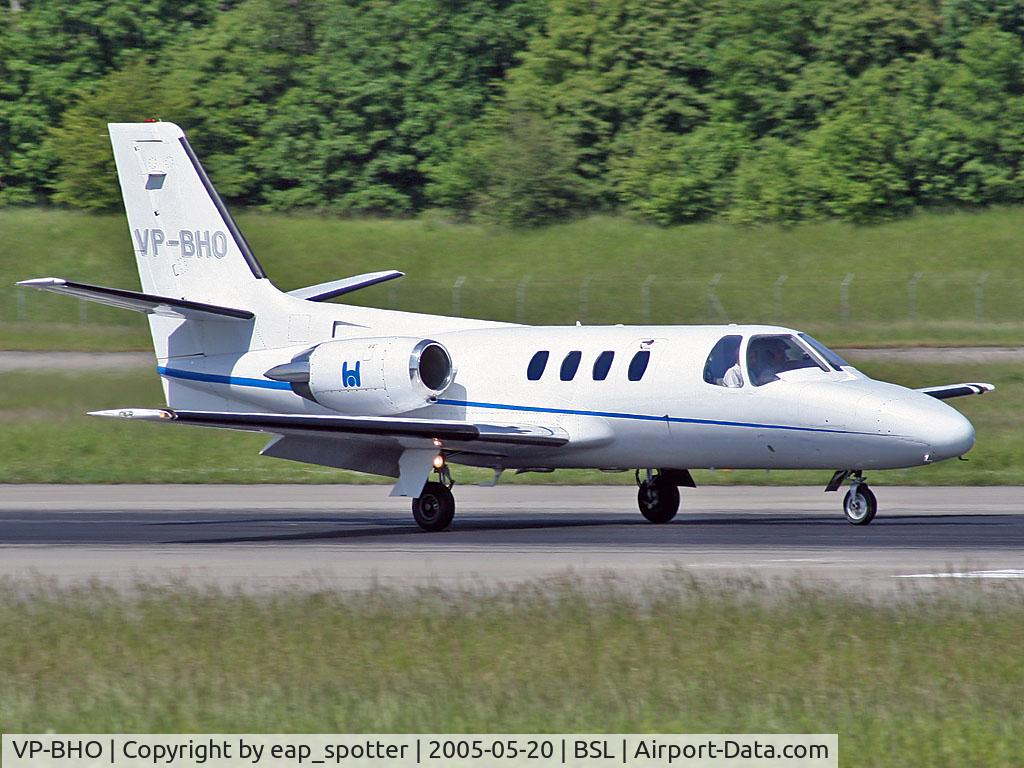 VP-BHO, 1981 Cessna 501 Citation I/SP C/N 501-0207, Departing on Runway 16