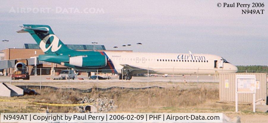 N949AT, 1999 Boeing 717-200 C/N 55003, Undergoing a bit of maintenance on the far side of the airport
