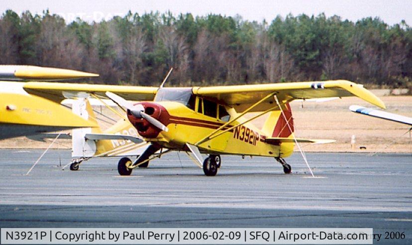 N3921P, 1957 Piper PA-22-150 C/N 22-3591, A colorful taildragger always livens up a parking apron