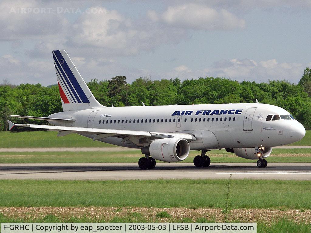 F-GRHC, 1999 Airbus A319-111 C/N 998, Departing on Runway 16