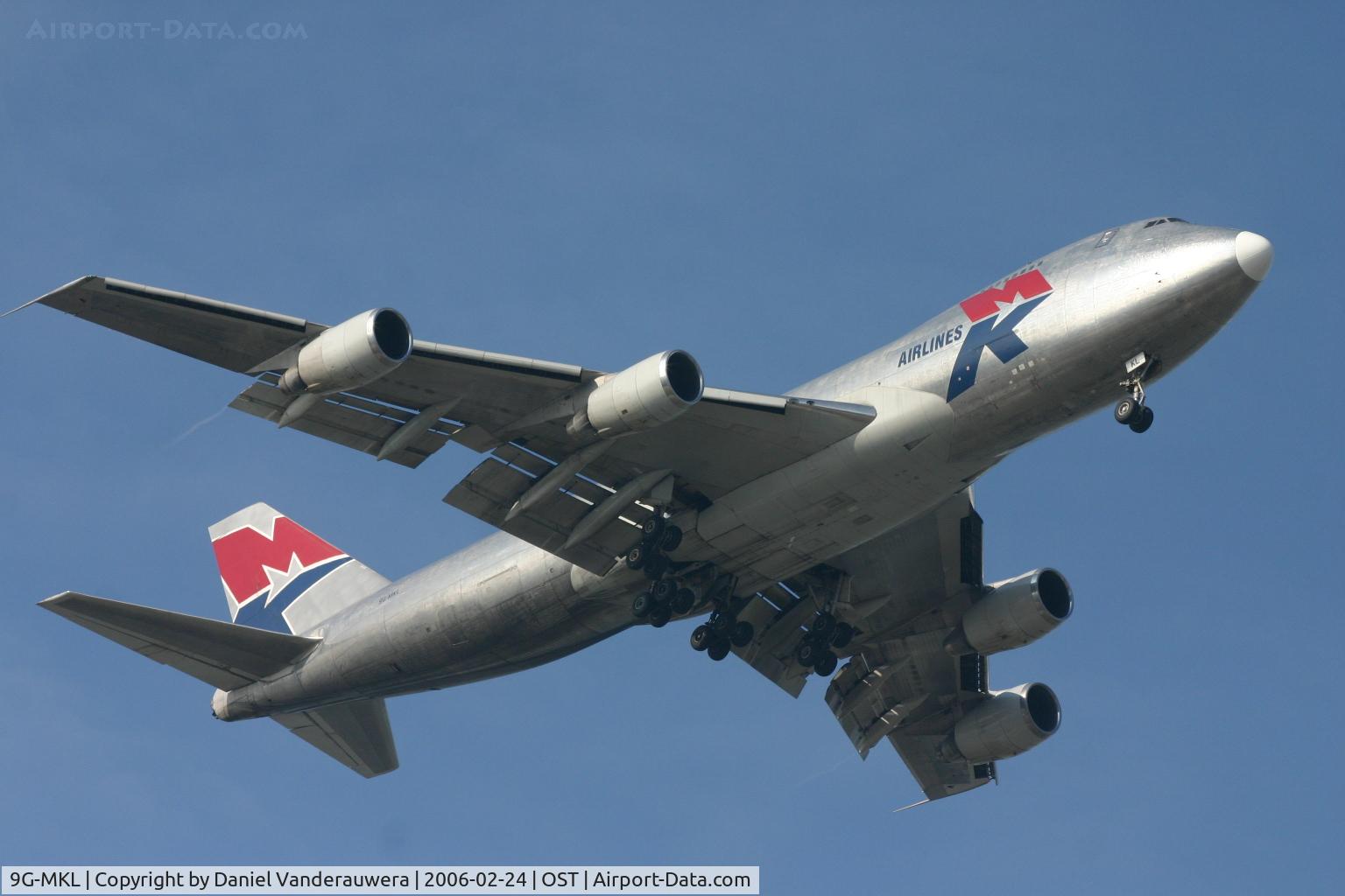 9G-MKL, 1979 Boeing 747-2R7F/SCD C/N 21650, arrival to Ostend