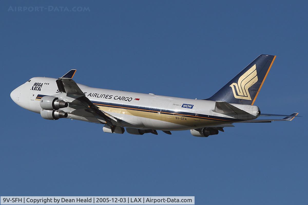 9V-SFH, 1995 Boeing 747-412F/SCD C/N 28032, 9V-SFH climbing out from RWY 25L.