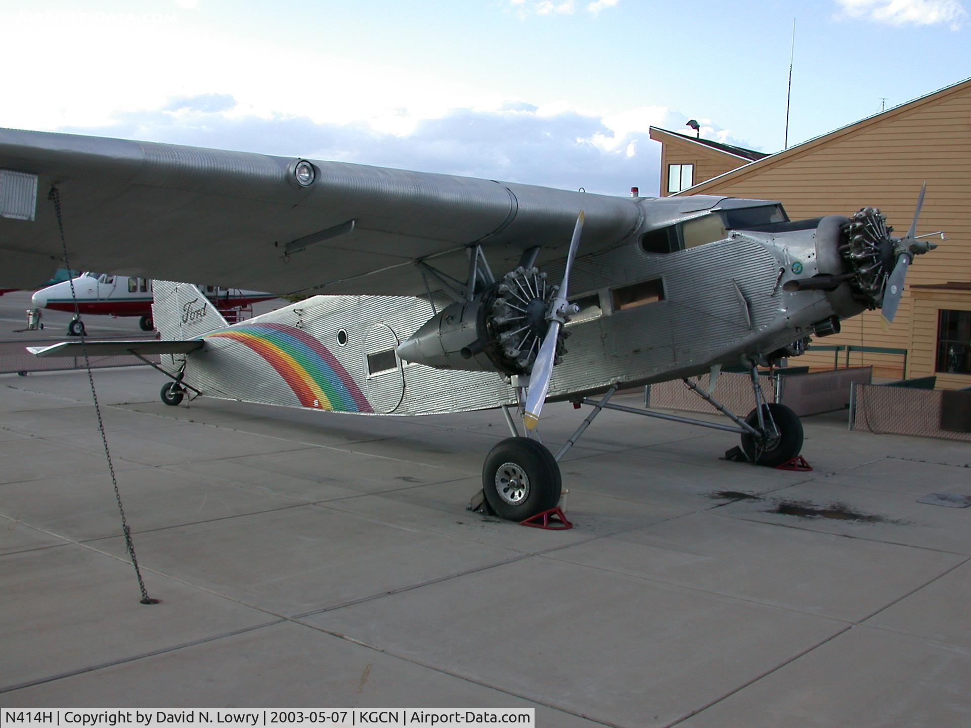 N414H, 1929 Ford 5-AT-C Tri-Motor C/N 74, N414H on the ramp at KGCN