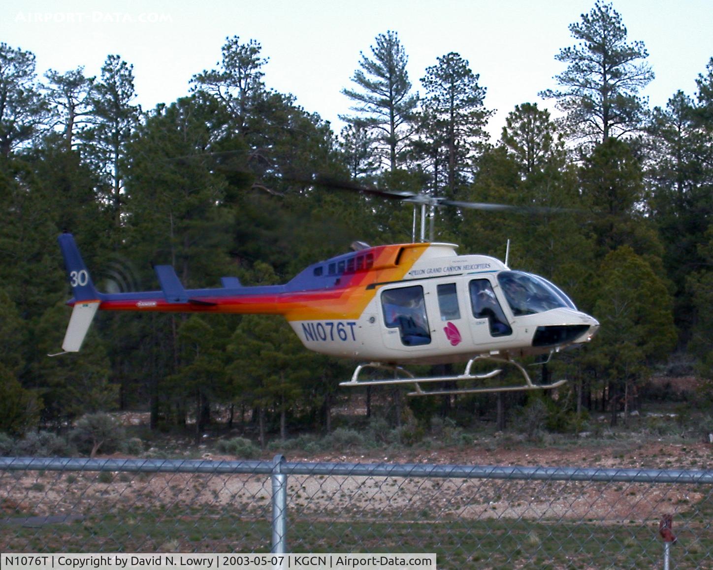 N1076T, 1980 Bell 206L-1 LongRanger II C/N 45373, N1076T arriving KGCN.