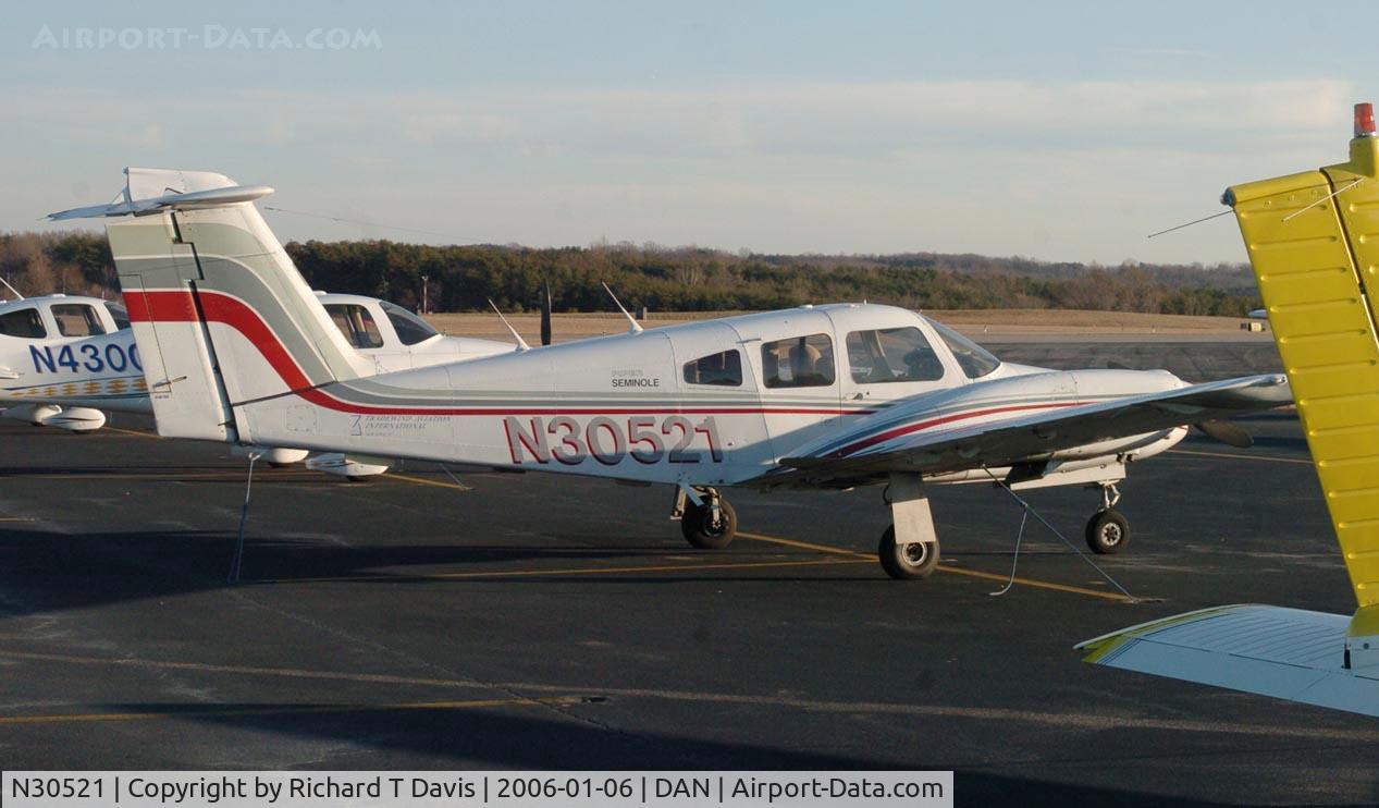 N30521, 1978 Piper PA-44-180 Seminole C/N 44-7995076, Parked at the Danville Va. Airport