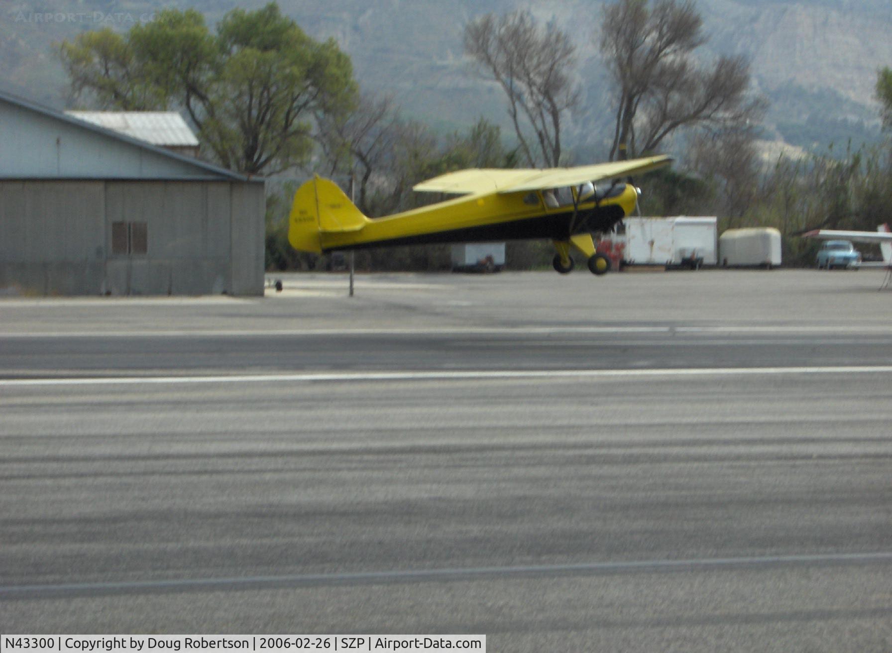 N43300, 1946 Taylorcraft BC12-D C/N 6959, 1946 Taylorcraft BC-12D, Continental A&C65 65 Hp, Takeoff Runway 22