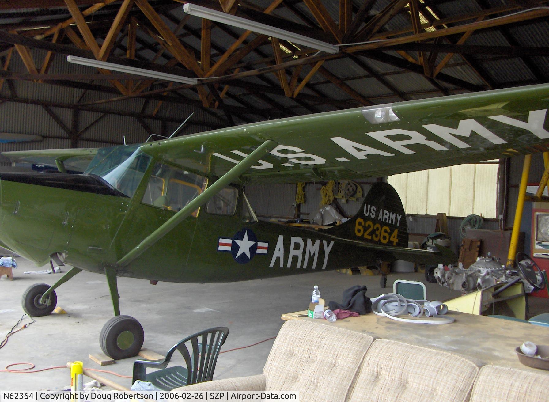 N62364, 1953 Cessna 305A C/N 23484, 1953 Cessna 305A as US Army L-19A BIRD DOG, Continental E-225 225 Hp, constant-speed prop