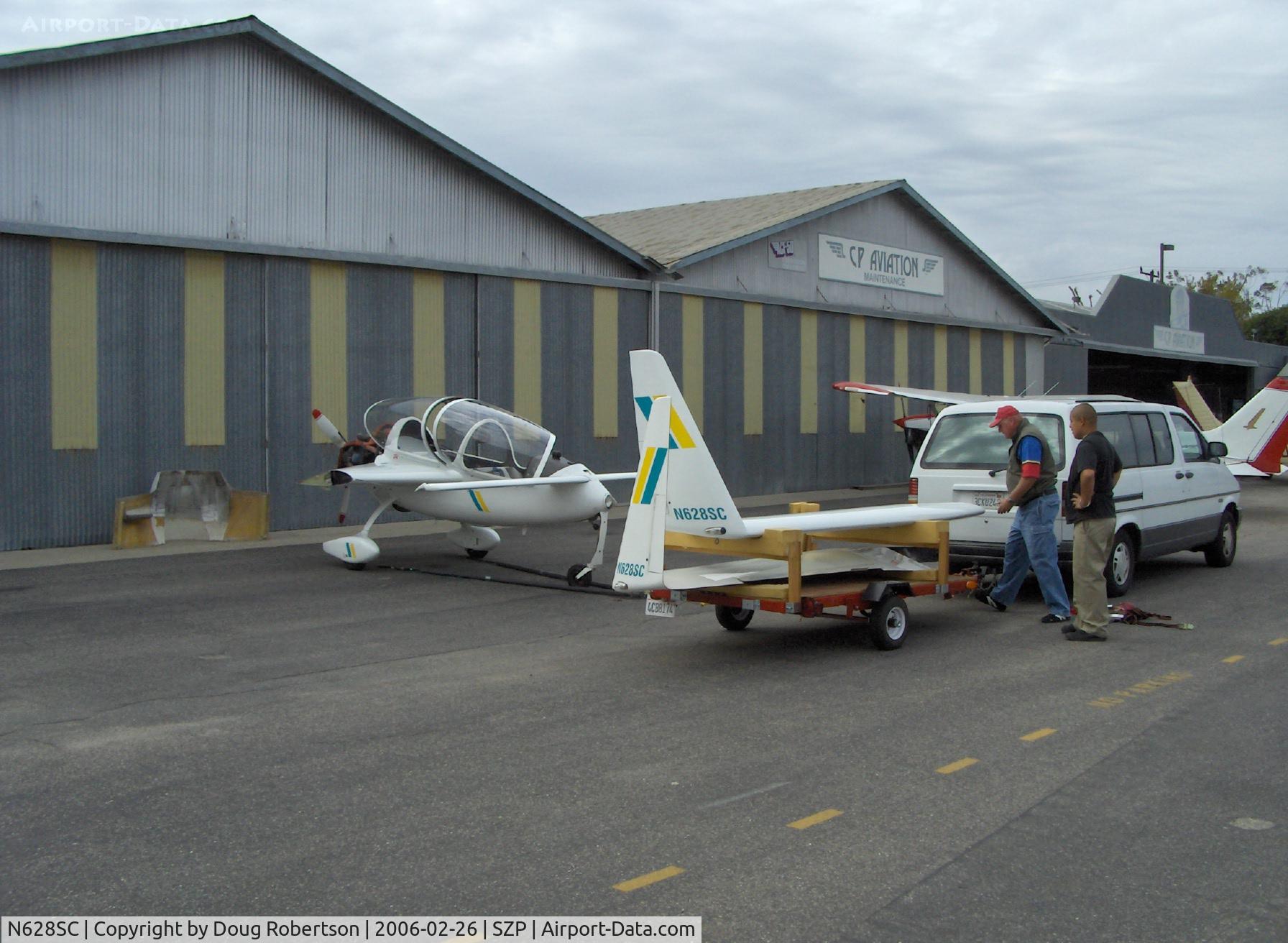 N628SC, Gyroflug SC-01B-160 Speed Canard C/N S-29, Gyroflug SC 01 B 160 SPEED CANARD, Lycoming O-320-D1A 160 Hp pusher, disassembly for transport