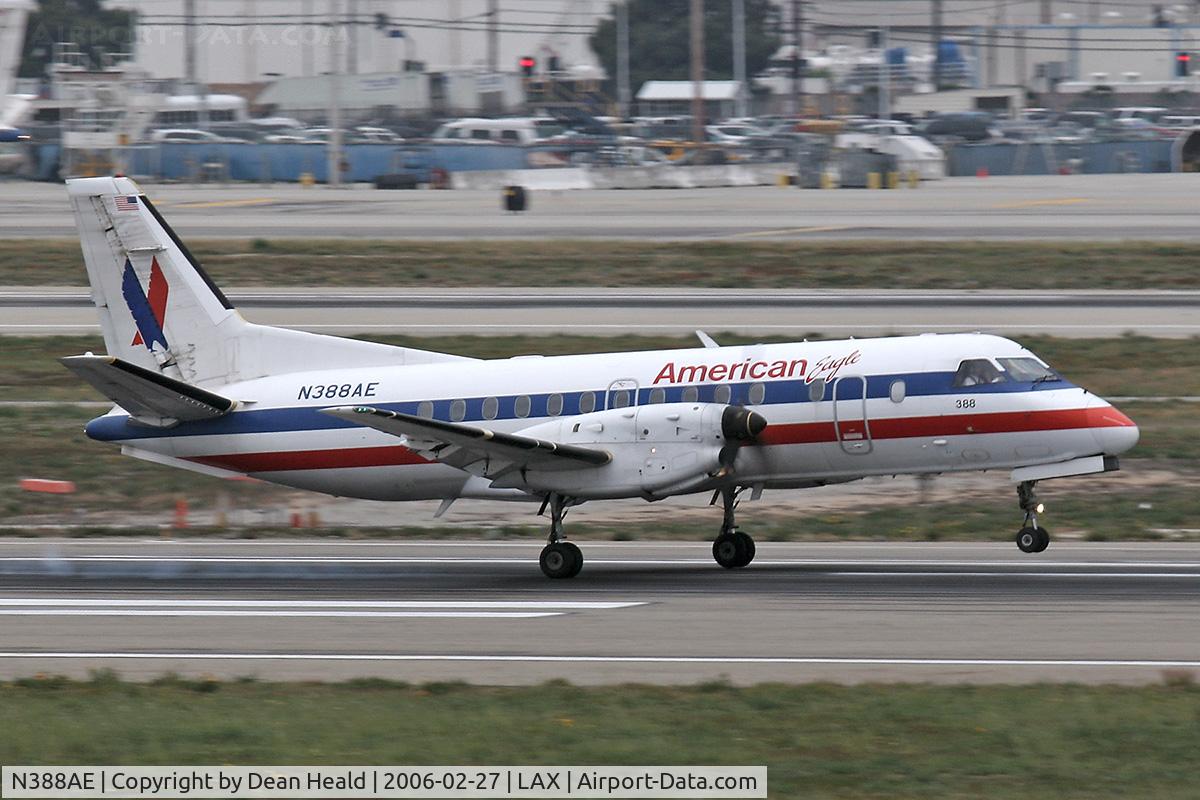 N388AE, 1996 Saab 340B C/N 340B-388, American Eagle N388AE touching down on RWY 7R.