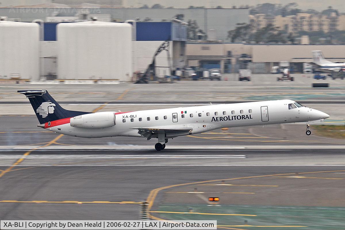XA-BLI, 2004 Embraer ERJ-145LR (EMB-145LR) C/N 145798, Aerolitoral XA-BLI touching down on RWY 7R.