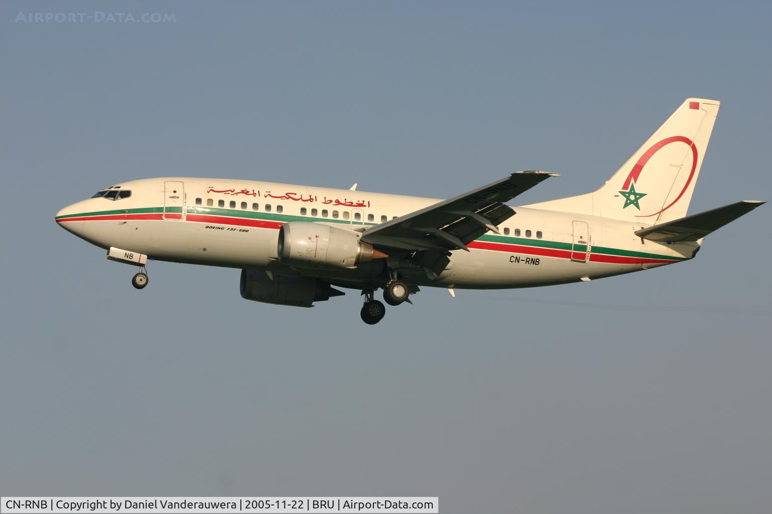 CN-RNB, 1993 Boeing 737-5B6 C/N 26527/2472, short to land on rnw 25L