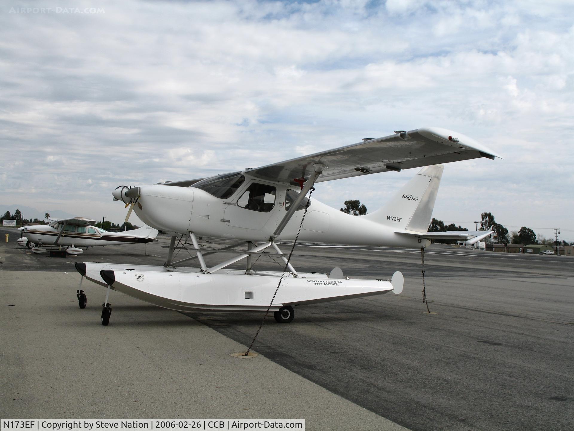 N173EF, 2002 Stoddard-Hamilton Glastar C/N 5298, 2002 J.T. Eliason GLASTAR homebuilt on floats at Upland, CA