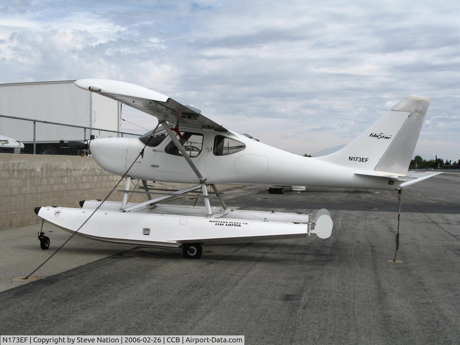 N173EF, 2002 Stoddard-Hamilton Glastar C/N 5298, 2002 J.T. Eliason GLASTAR homebuilt on floats at Upland, CA