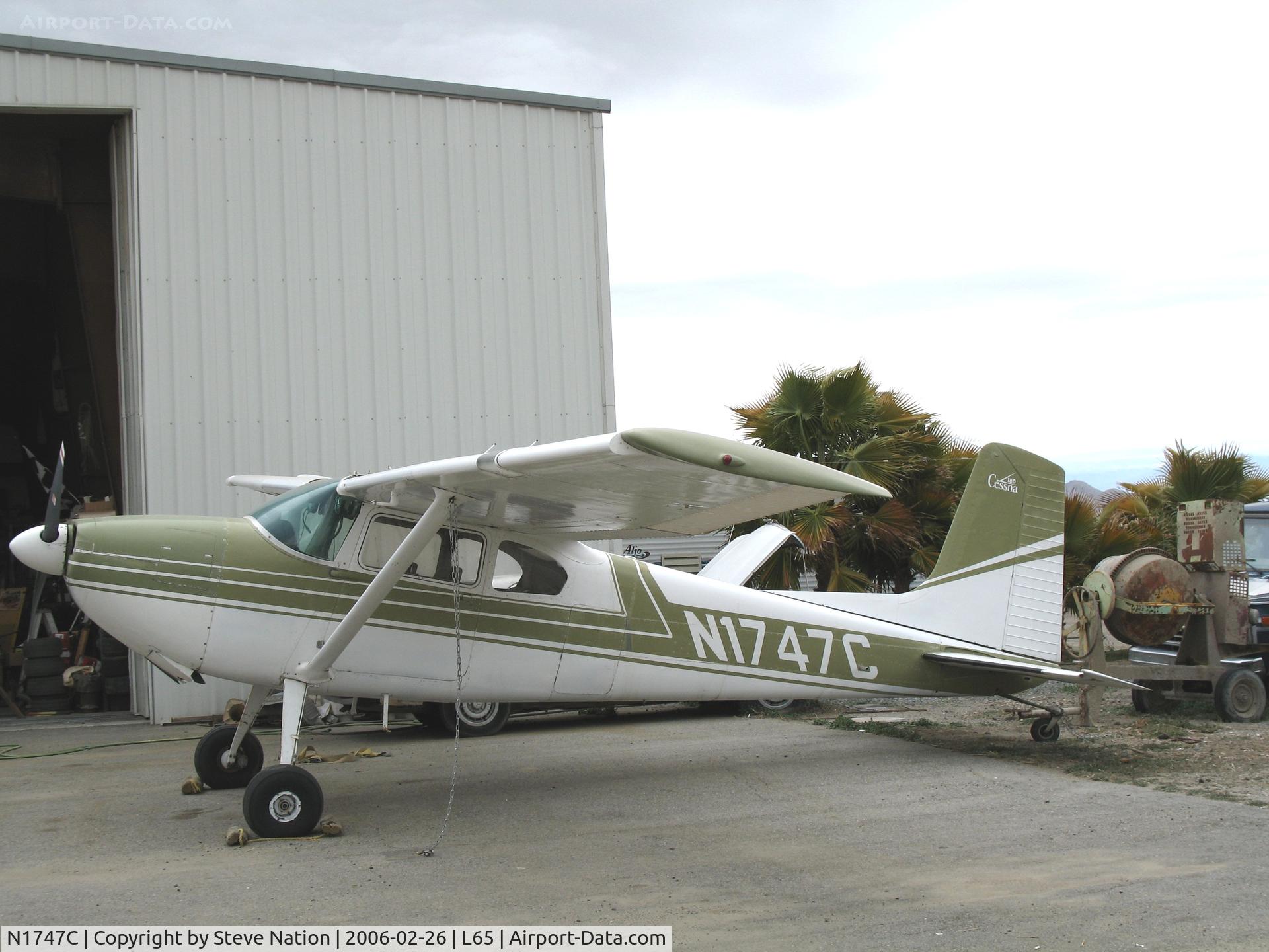 N1747C, 1953 Cessna 180 C/N 30447, 1953 Cessna 180 at Perris Valley, Ca