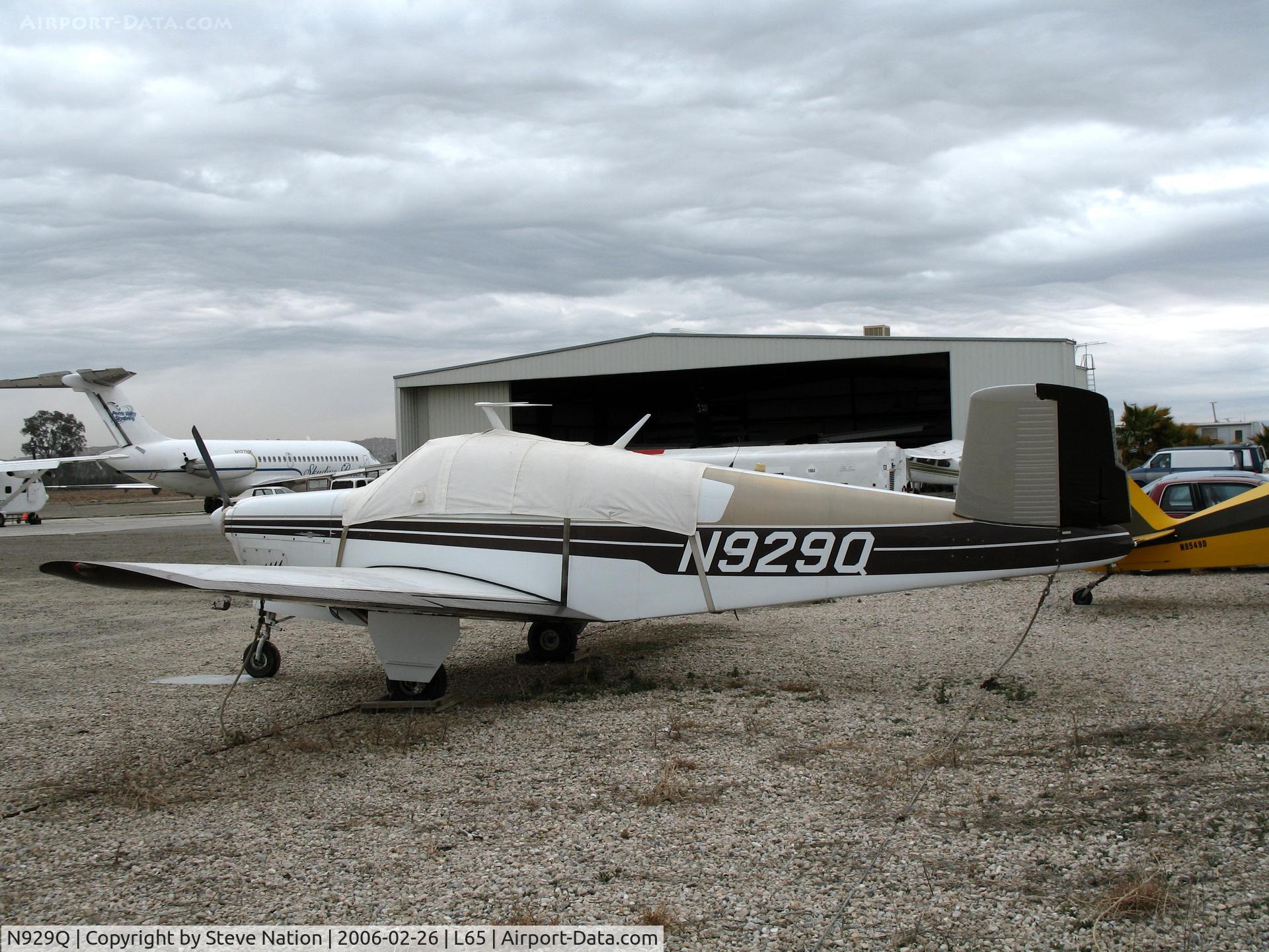 N929Q, 1961 Beech N35 Bonanza C/N D-6826, 1961 Beech N35 Bonanza at Perris Valley, CA