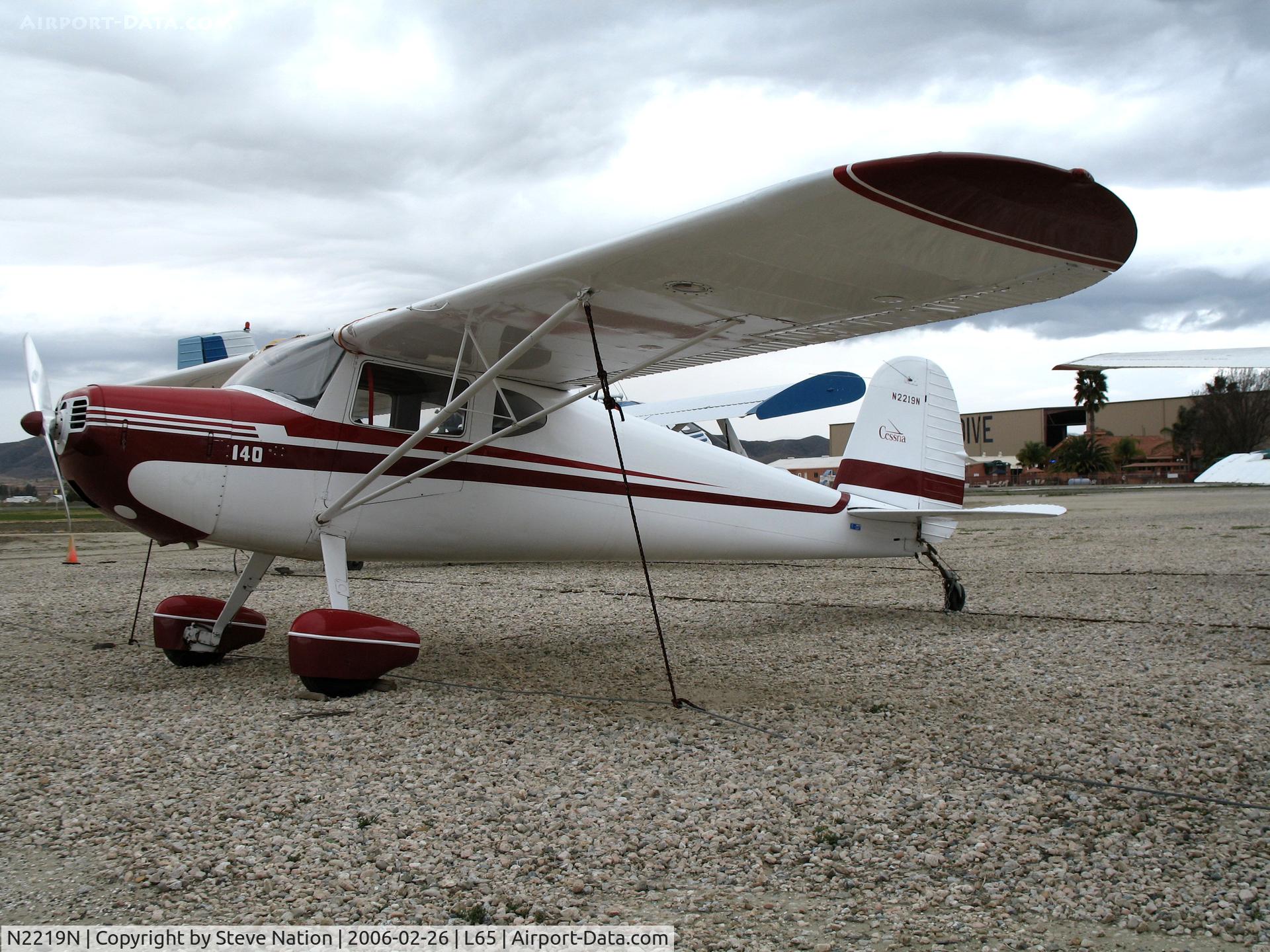 N2219N, 1947 Cessna 140 C/N 12455, 1947 Cessna 140 at Perris Valley, CA