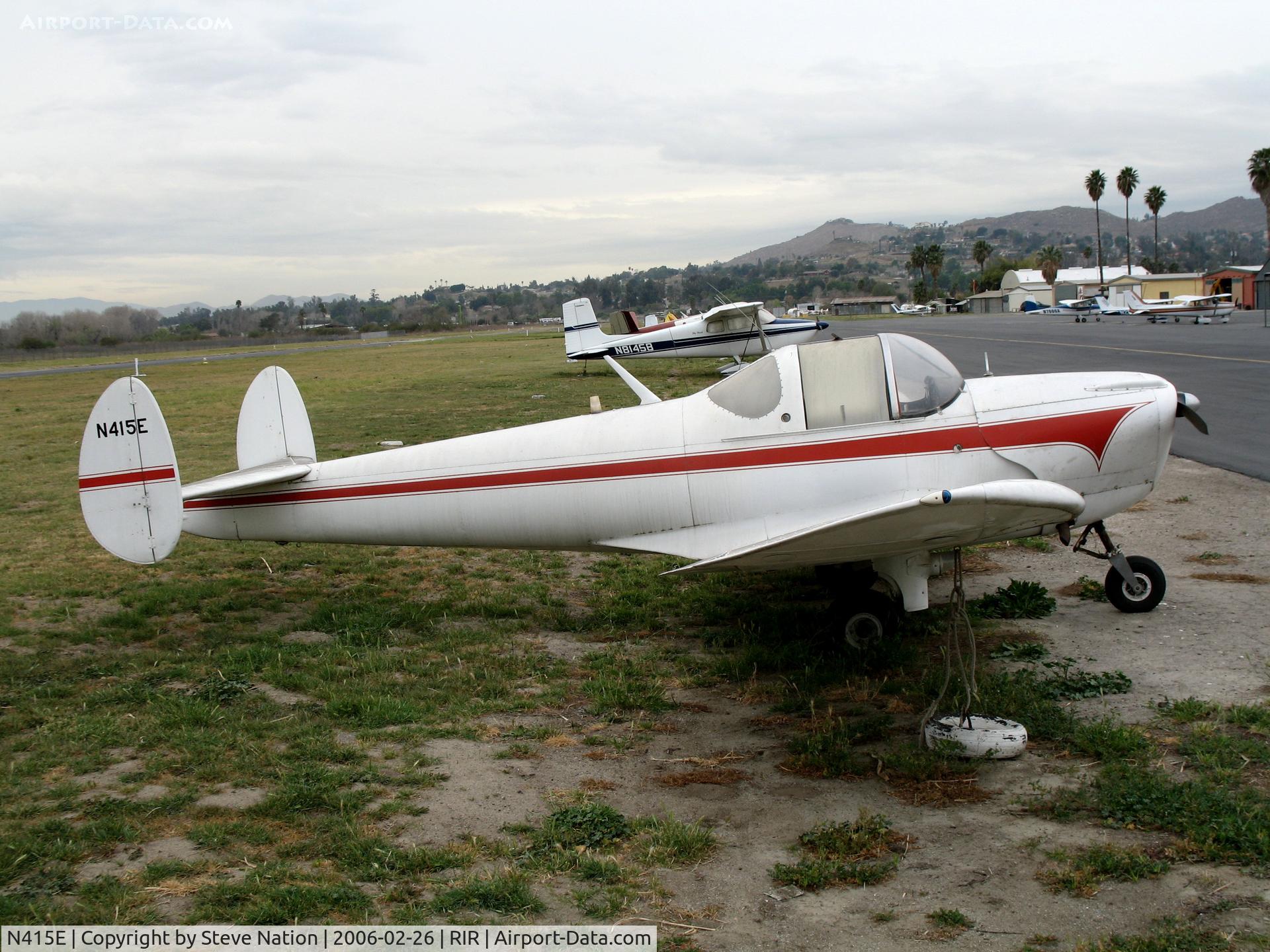 N415E, 1946 Erco 415E Ercoupe C/N 3929, 1946 Ercoupe 4-15-E at Flabob Airport, CA
