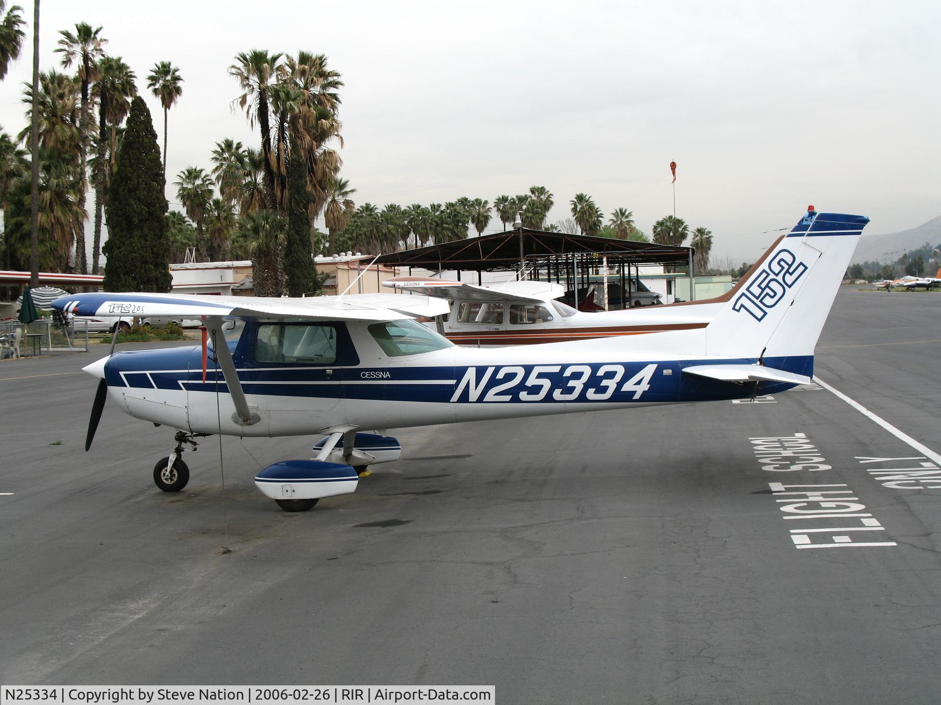 N25334, 1977 Cessna 152 C/N 15280601, 1977 Cessna 152 at Flabob Airport, CA