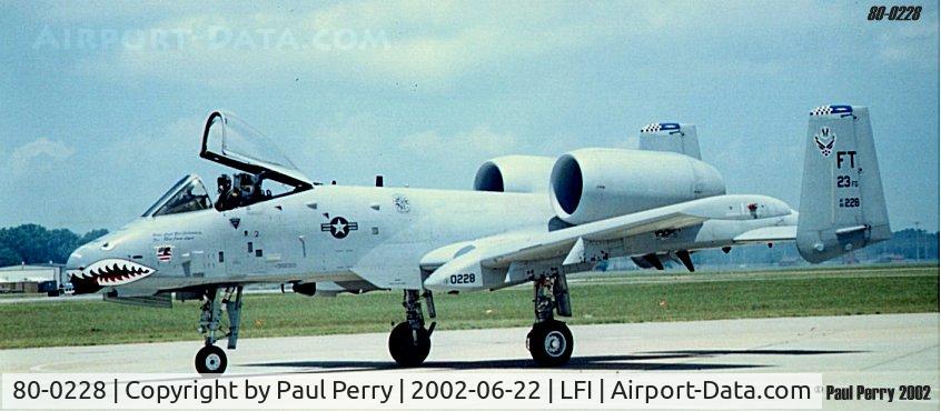 80-0228, 1980 Fairchild Republic A-10C Thunderbolt II C/N A10-0578, The Demo Bird for the 23rd FG heading down to the runway for her moment in the sun