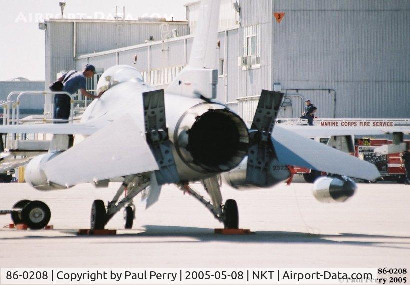 86-0208, 1986 General Dynamics F-16C Fighting Falcon C/N 5C-314, The Falcon looks all engine from the six o'clock