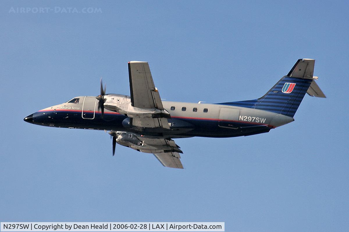 N297SW, 1996 Embraer EMB-120ER Brasilia C/N 120.327, United Express N297SW departing RWY 25R.