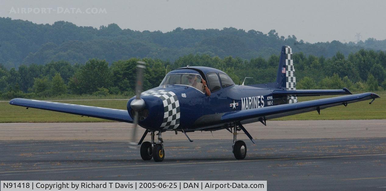 N91418, 1946 North American Navion C/N NAV-4-80, 1946 Navion at Skyfest 2005 in Danville Va.