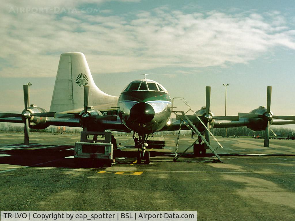 TR-LVO, 1961 Canadair CL-44D4 C/N 20, Parked in the Cargo-Area waiting to be loaded