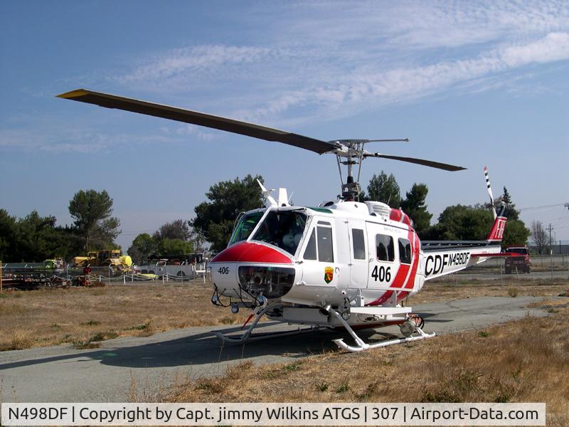 N498DF, Bell UH-1H C/N 69-15865, C-406 At Hollister Air Attack Base 2005