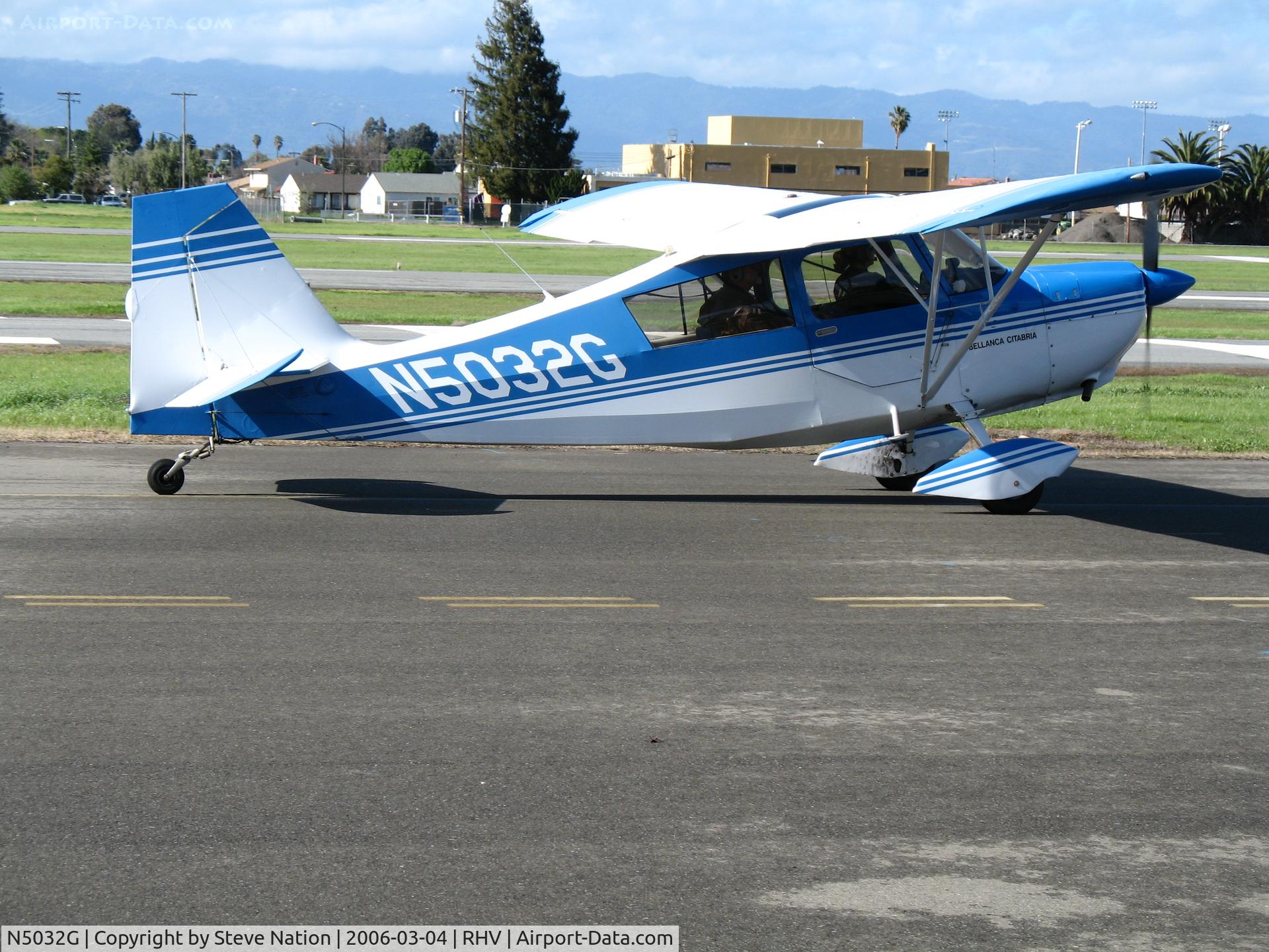 N5032G, 1978 Bellanca 7ECA Citabria C/N 1283-79, Ameilia Reid Avn 1978 Bellanca 7ECA taxying at Reid-Hillview Airport (San Jose), CA
