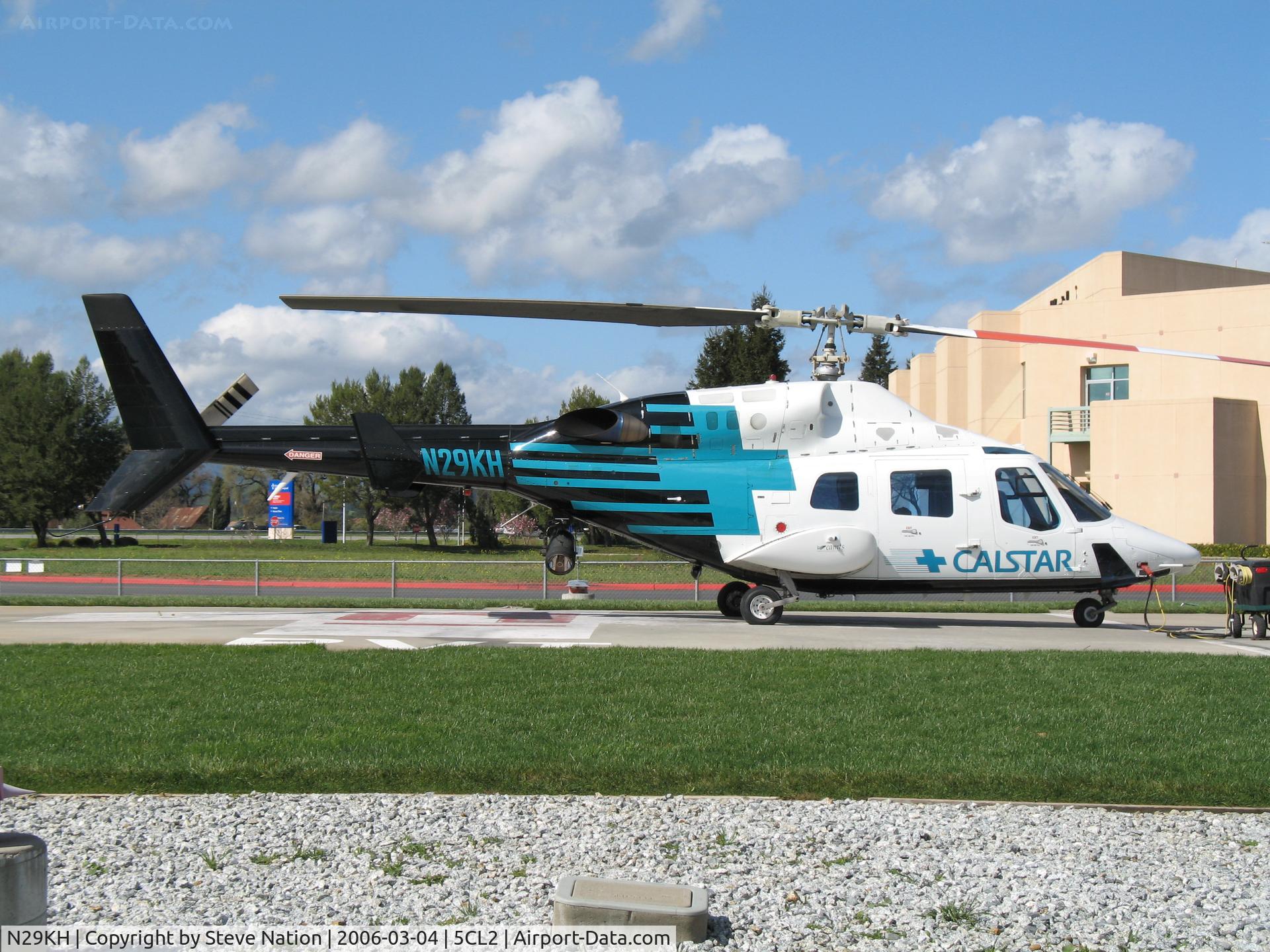 N29KH, 1981 Bell 222 C/N 47053, CALSTAR 1981 Bell 222 at Saint Louise Hospital Helipad, Gilroy, CA