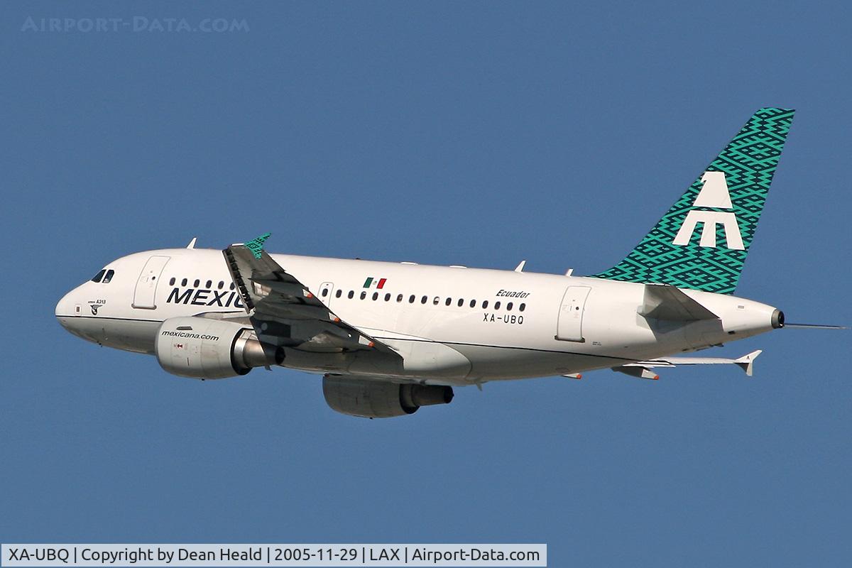 XA-UBQ, 2004 Airbus A318-111 C/N 2328, Mexican XA-UBQ (A318-111) departing LAX RWY 25R.
