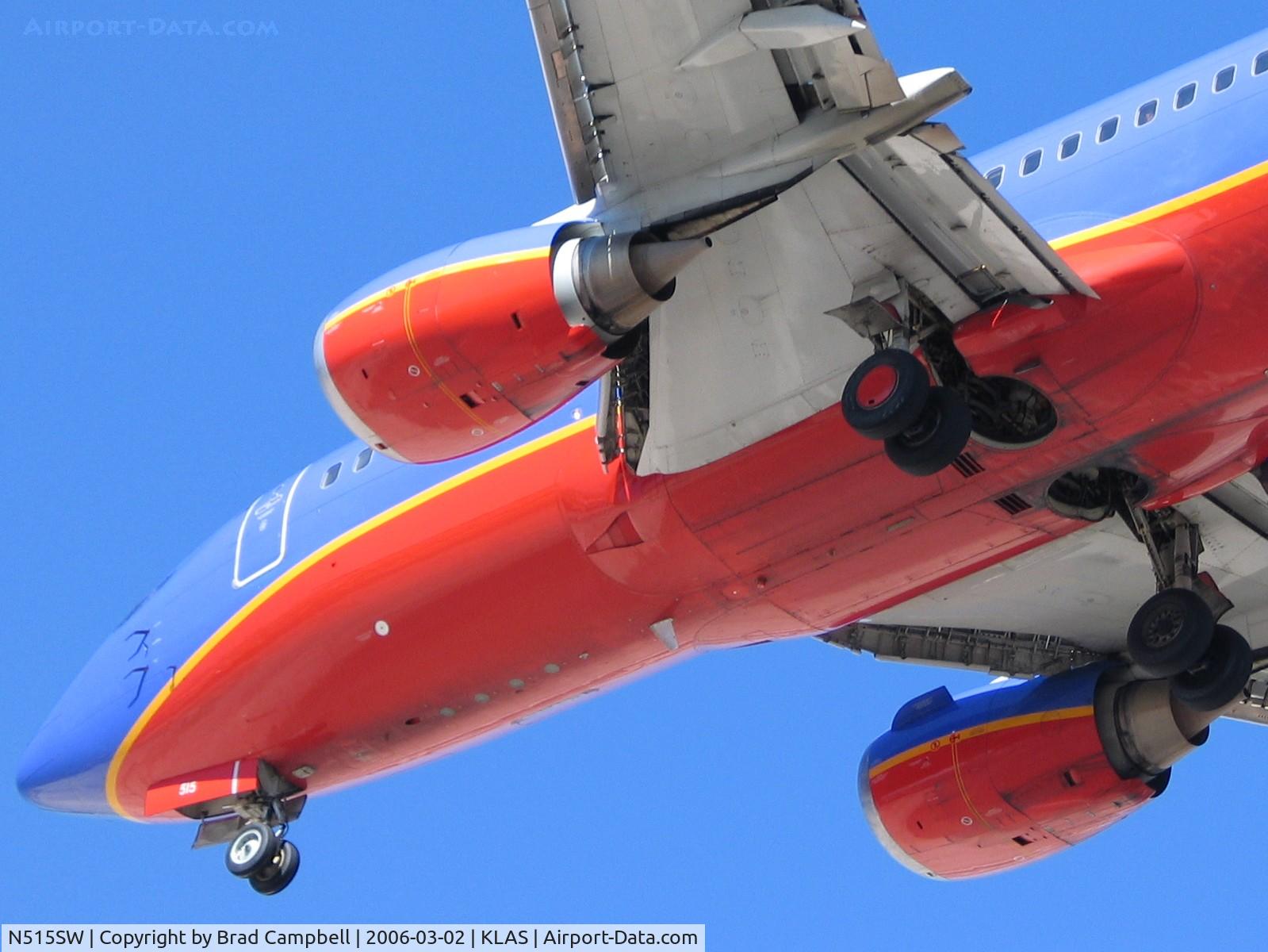 N515SW, 1991 Boeing 737-5H4 C/N 25154, Southwest Airlines / 1991 Boeing 737-5H4 / A close-up of the undercarriage