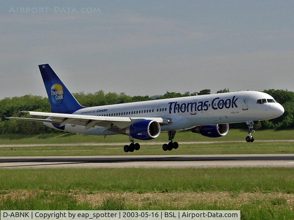 D-ABNK, 1992 Boeing 757-230 C/N 25438, Landing on runway 16