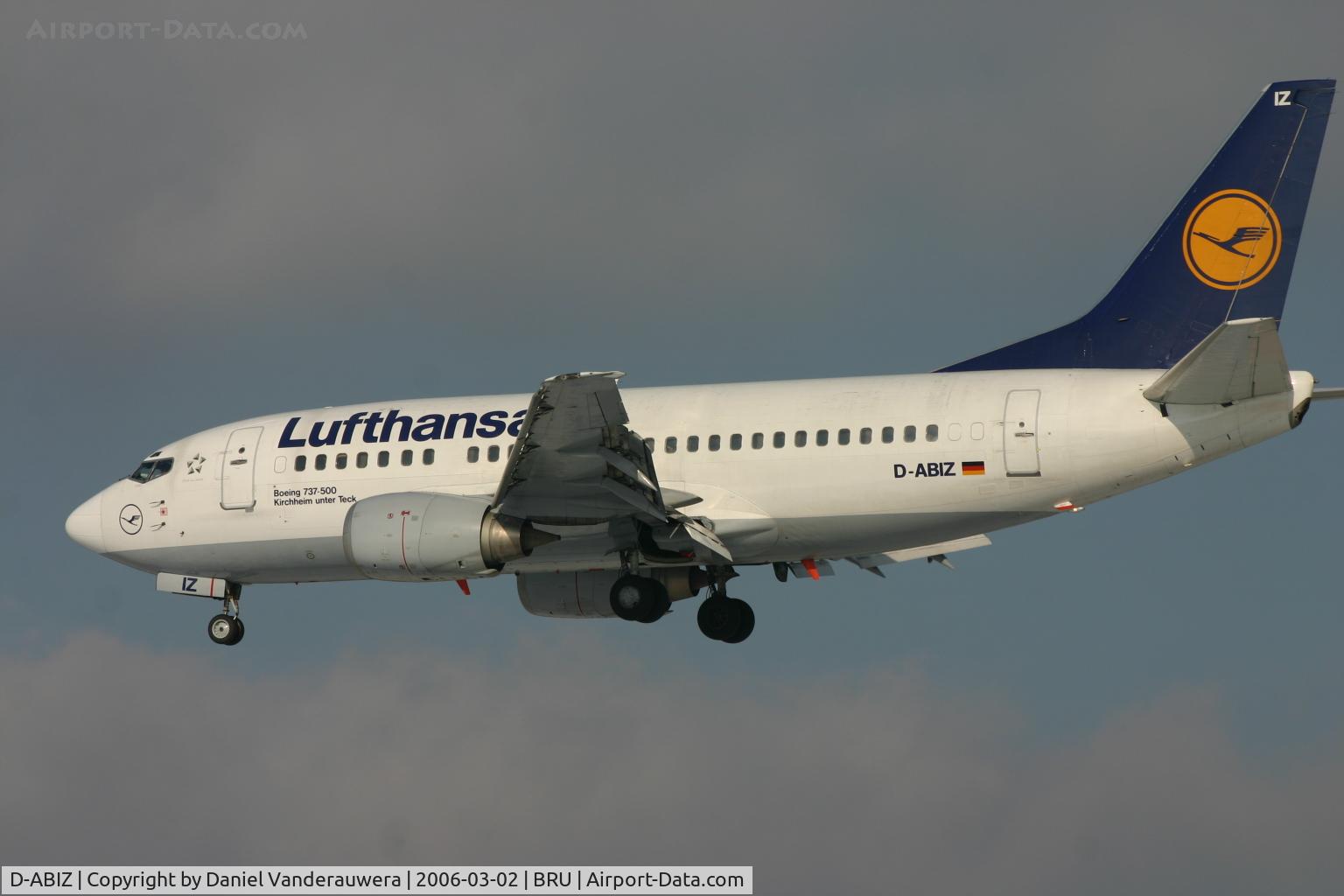 D-ABIZ, 1991 Boeing 737-530 C/N 25244, arrival of flight LH4602