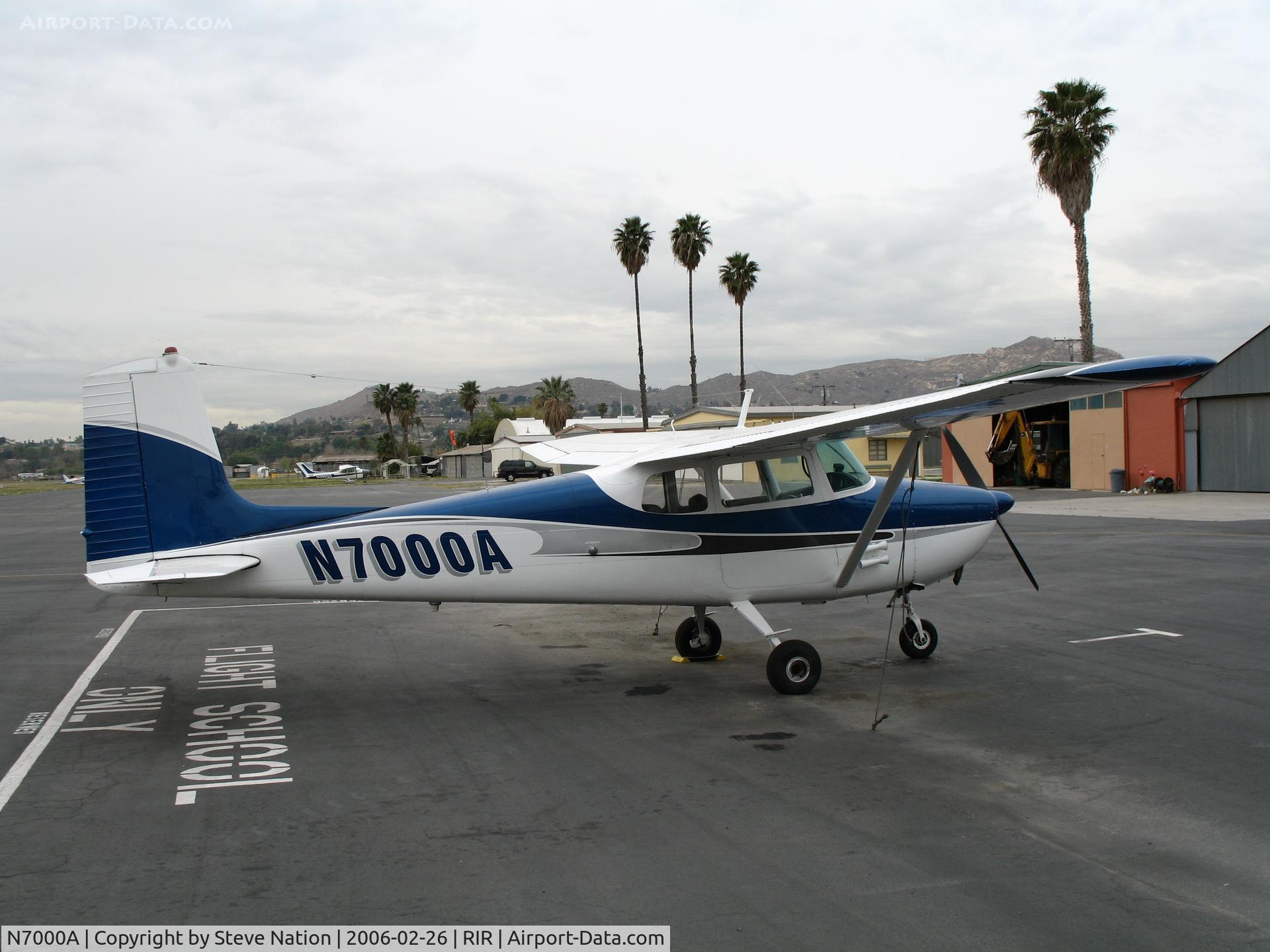 N7000A, 1956 Cessna 172 C/N 29100, 1956 Cessna 172 at Flabob Airport (Riverside, CA) just before the storm!