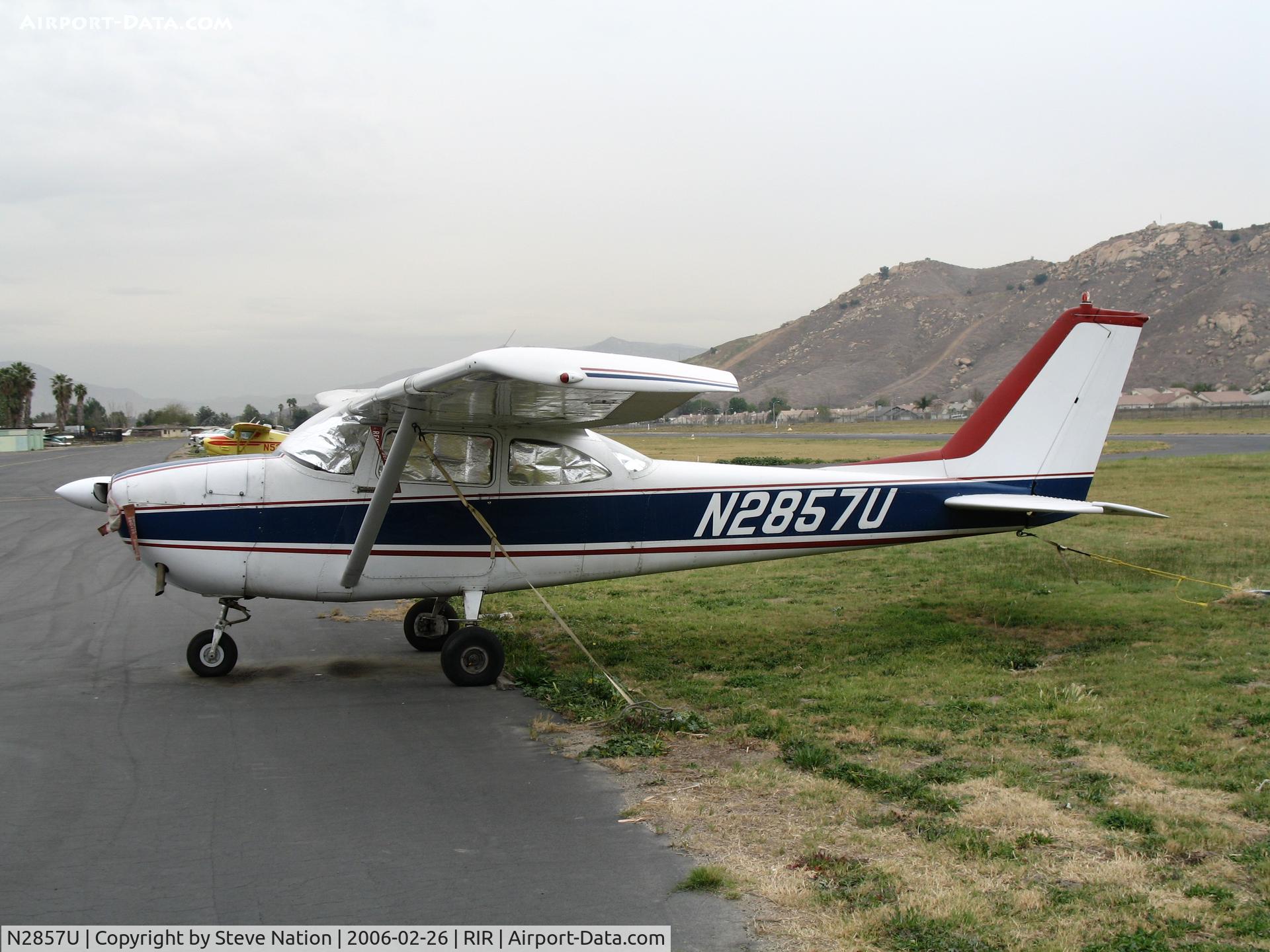 N2857U, 1963 Cessna 172D C/N 17250457, 1963 Cessna 172D at Flabob Airport (Riverside, CA) just before the storm!