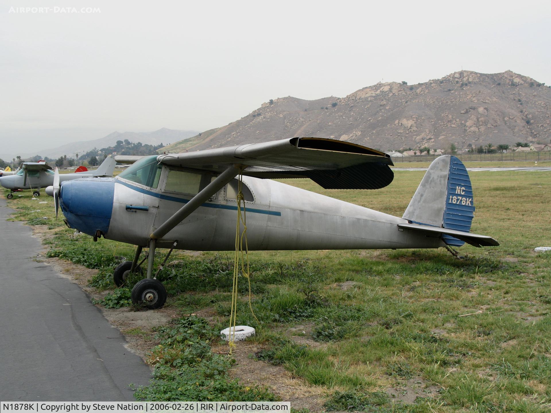 N1878K, 1947 Luscombe 8E Silvaire C/N 4605, 1947 Luscombe 8E as NC1878K at Flabob Airport (Riverside, CA) just before the storm!