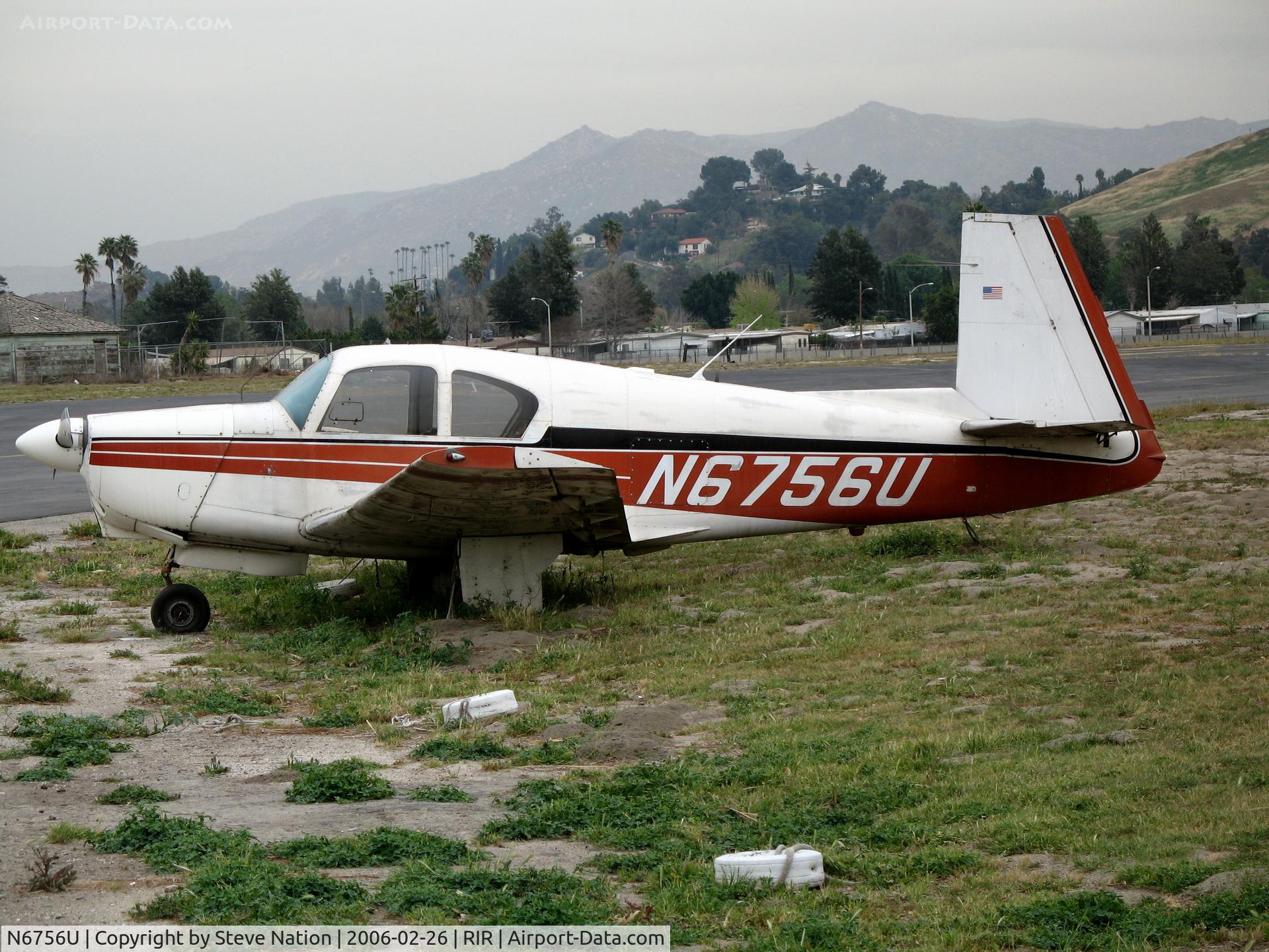 N6756U, 1963 Mooney M20C Ranger C/N 2478, 1963 Mooney M20C at Flabob Airport (Riverside, CA) just before the storm!
