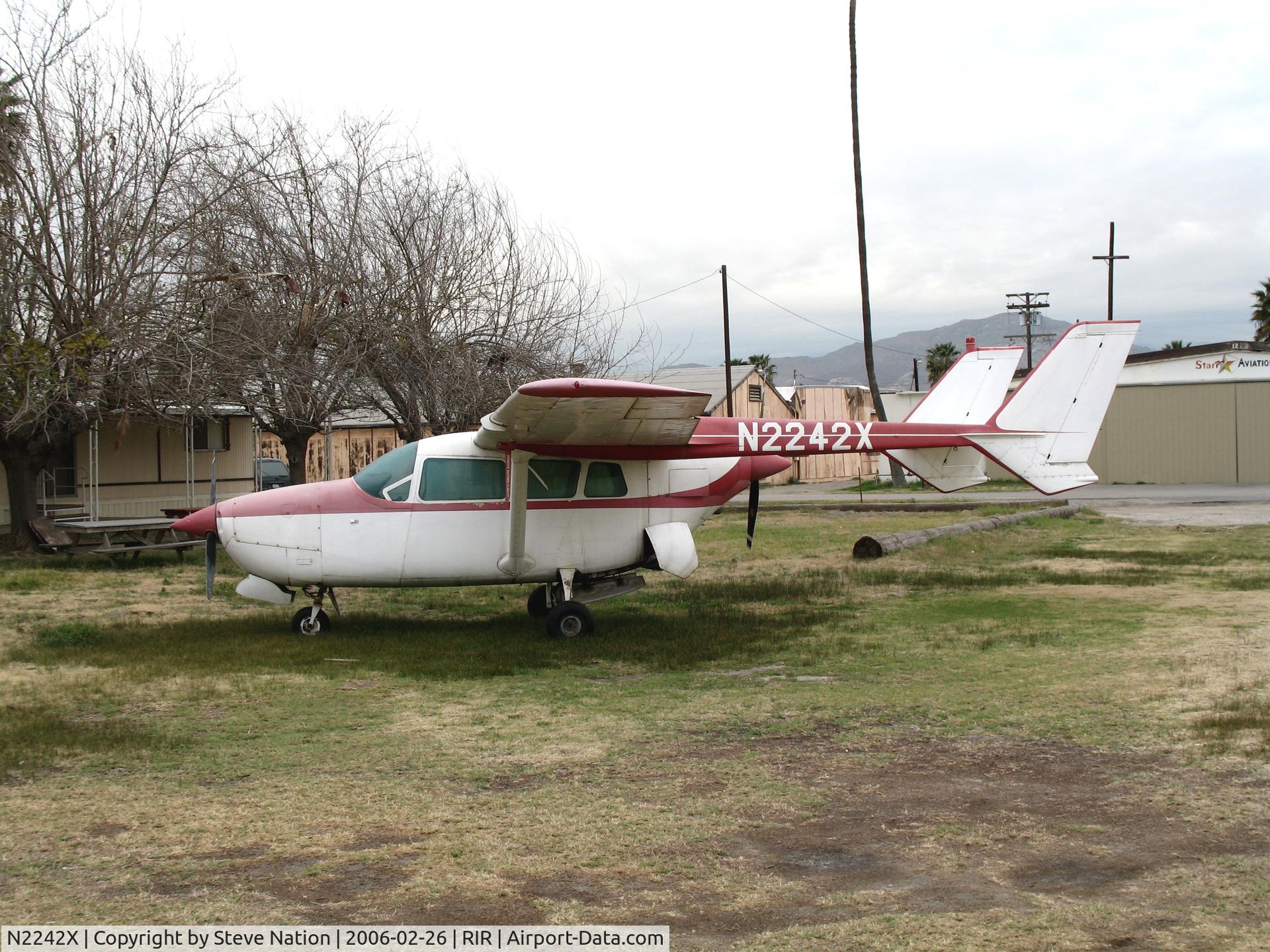 N2242X, 1965 Cessna 337 Super Skymaster C/N 337-0142, 1965 Cessna 337 at Flabob Airport (Riverside, CA) just before the storm!