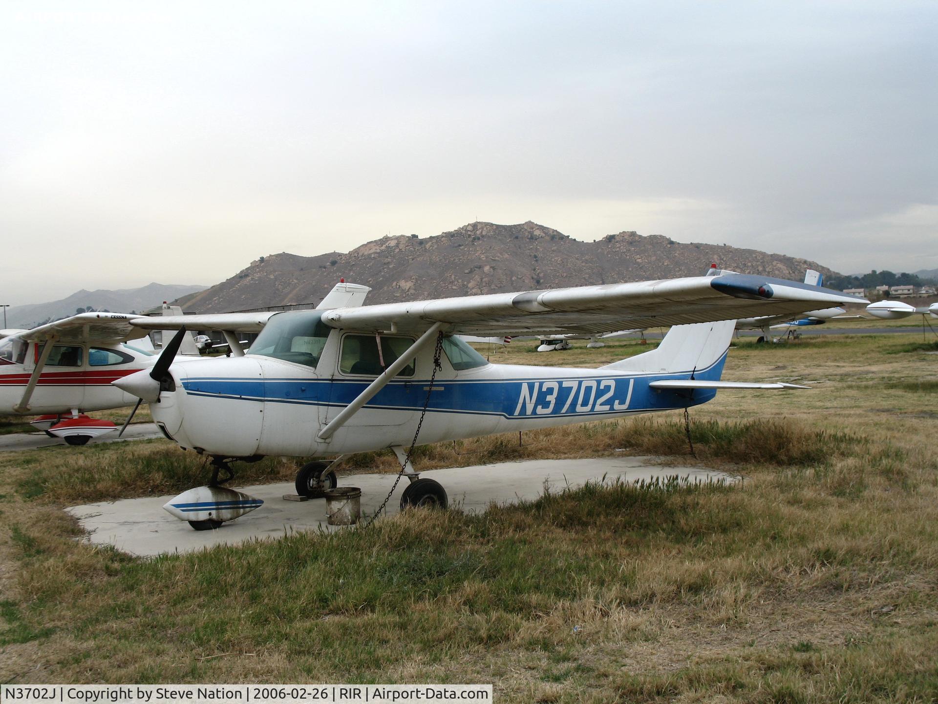 N3702J, 1966 Cessna 150G C/N 15065002, 1966 Cessna 150G at Flabob Airport (Riverside, CA) just before the storm!