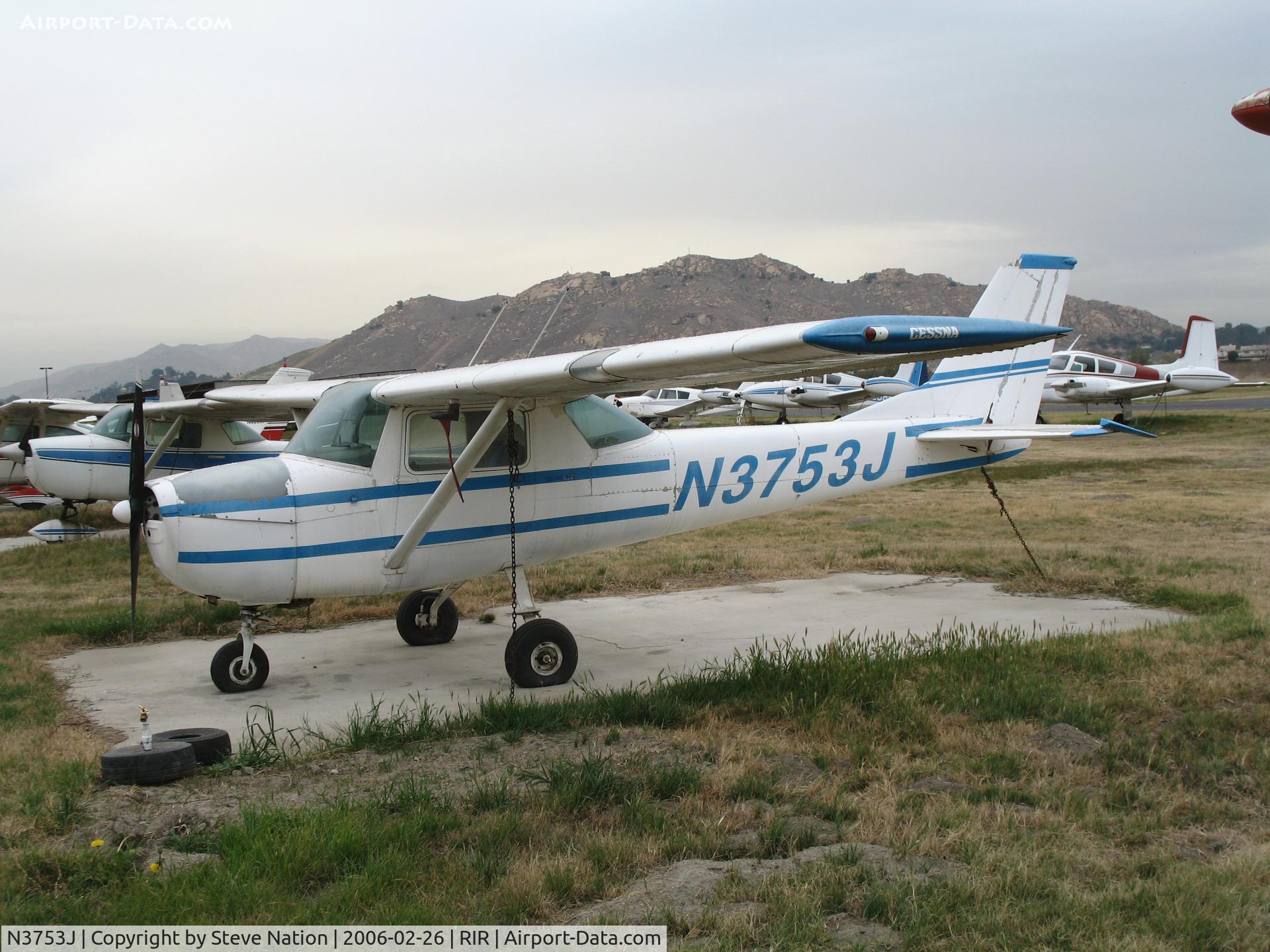 N3753J, 1966 Cessna 150G C/N 15065053, 1966 Cessna 150G at Flabob Airport (Riverside, CA) just before the storm!
