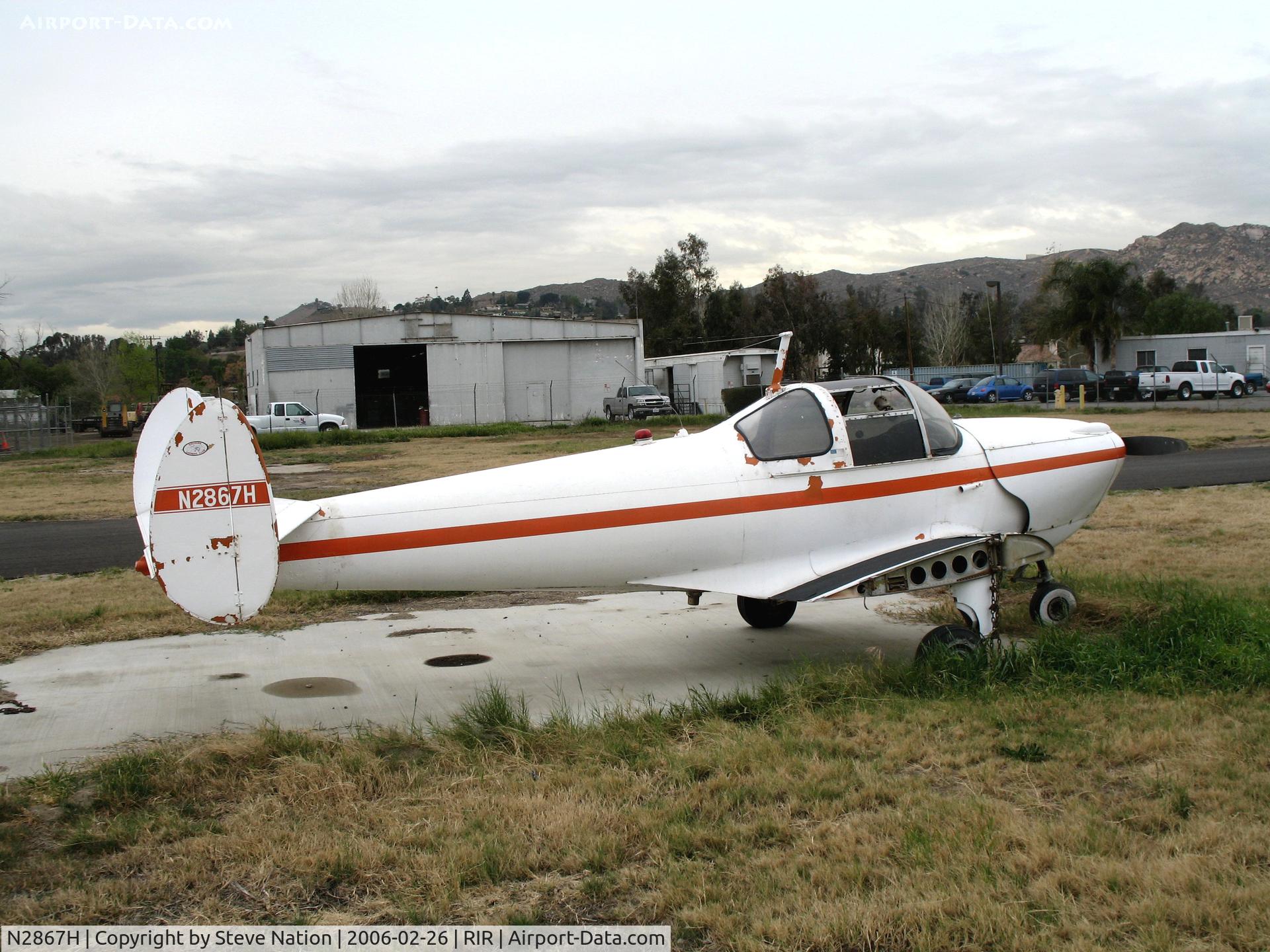 N2867H, 1946 Erco 415D Ercoupe C/N 3492, 1946 Ercoupe 415-D sans wings at Flabob Airport (Riverside, CA) just before the storm!