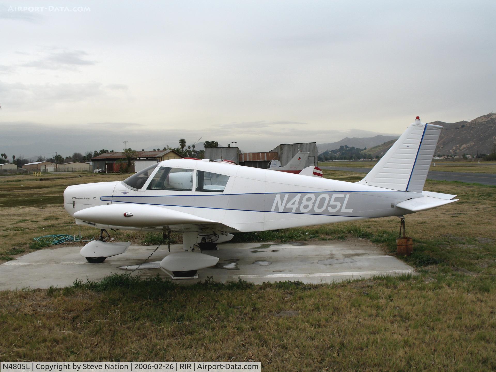 N4805L, 1967 Piper PA-28-180 C/N 28-4144, 1967 Piper PA-28-180 (minus prop) at Flabob Airport (Riverside, CA) just before the storm!