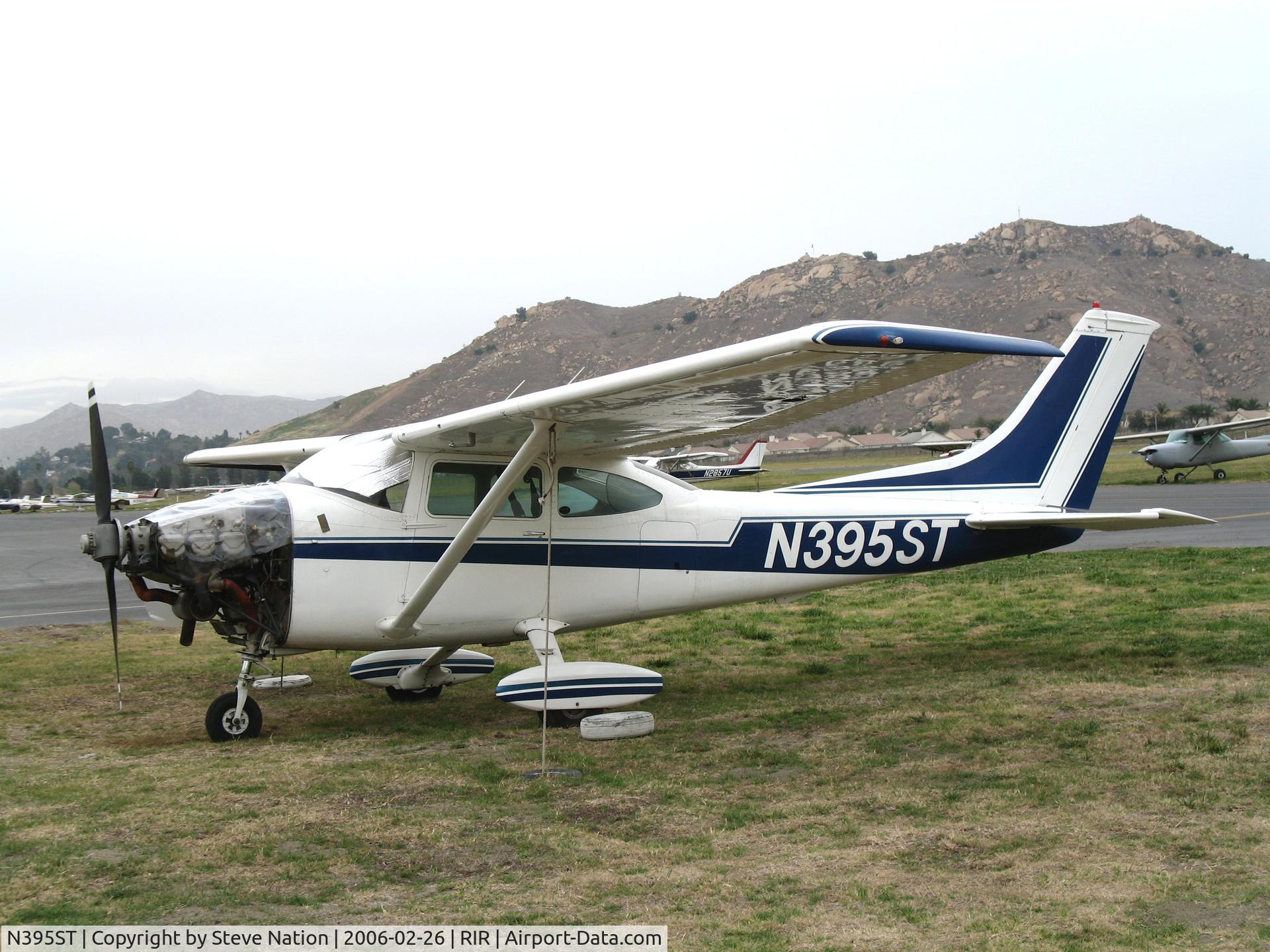 N395ST, 1973 Cessna 182P Skylane C/N 18262665, 1973 Cessna 182P at Flabob Airport (Riverside, CA) just before the storm!