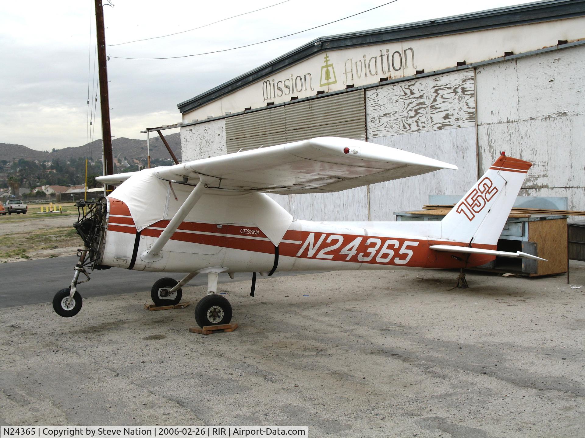 N24365, 1977 Cessna 152 C/N 15280237, 1977 Cessna 152 at Flabob Airport (Riverside, CA) just before the storm!